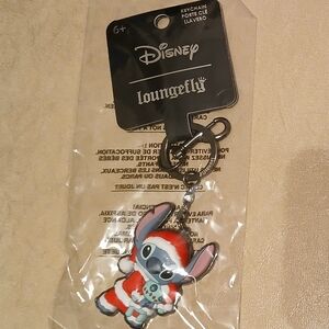 Loungefly Stitch Santa Keychain